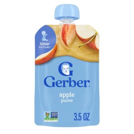 Gerber Baby Food Pouches, 2nd Foods for Babies, Apple, 3.5oz each (Pack of 12)