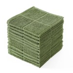 Glynniss Dishcloths Kitchen Highly Absorbent Dish Rags 100% Cotton Dish Cloths for Washing Dishes (Garden Green)
