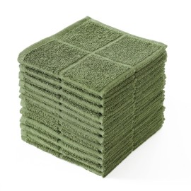 Glynniss Dishcloths Kitchen Highly Absorbent Dish Rags 100% Cotton Dish Cloths for Washing Dishes (Garden Green)