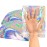 YHJZ Holographic Bags & Resealable Foil Pouch Mylar Sample Bag Great for Party Favor Food Storage Smell Proof Bags, 50pcs 5x7