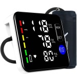 GUAEVER Blood Pressure Monitor Rechargeable Upper Arm Blood Pressure Monitors for Home Use Large Screen Bp Machine with 8.7-16.5 Bp Cuff, 2x120 Memory, Voice Broadcast Bp Monitor (Black)
