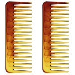 Patelai Wide Tooth Comb Large Hair Detangling Comb for Curly, Wet Dry Hair, No Handle Detangler Accessories(Amber)