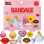 BioSwiss Bandages, Assorted Animal, Fun and Food Shaped Self Adhesive Bandage, Latex Free, Sterile Wound Care, 100 Count