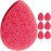 KOL Face Scrubber Pads, Rose Infused Exfoliating Facial Cleansing Sponges for Daily Face Wash and Makeup Removal, 6 Count