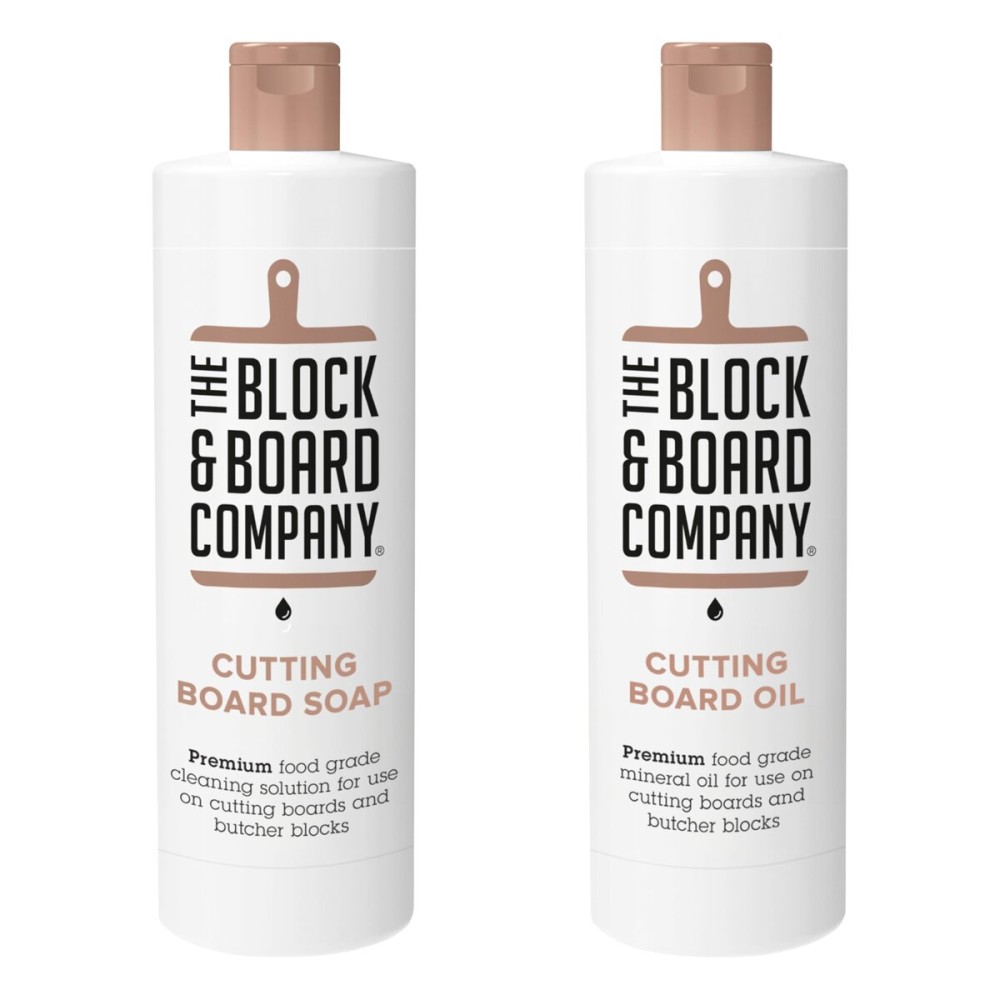 Specialist Board Cutting Board Cleaning Kit by the Block & Board Company | Food Grade Soap & Oil | Cleans & Restores Wood, Butcher Block, Countertop & Utensils | 2 Piece Set