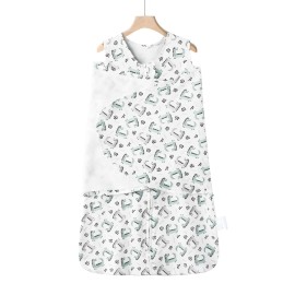 Ftikvo Swaddle-Blanket Baby Girl & Boy Swaddles Newborn Infant Transition 100% Cotton Wrap Blankets, 3-Way Adjustable Wearable Blanket, TOG 1.0 (Little Monster, 3-6 Month)