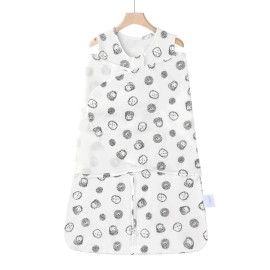 Ftikvo Swaddle-Blanket Baby Girl & Boy Swaddles Newborn Infant Transition 100% Cotton Wrap Blankets, 3-Way Adjustable Wearable Blanket, TOG 1.0 (Hedgehog, 3-6 Month)