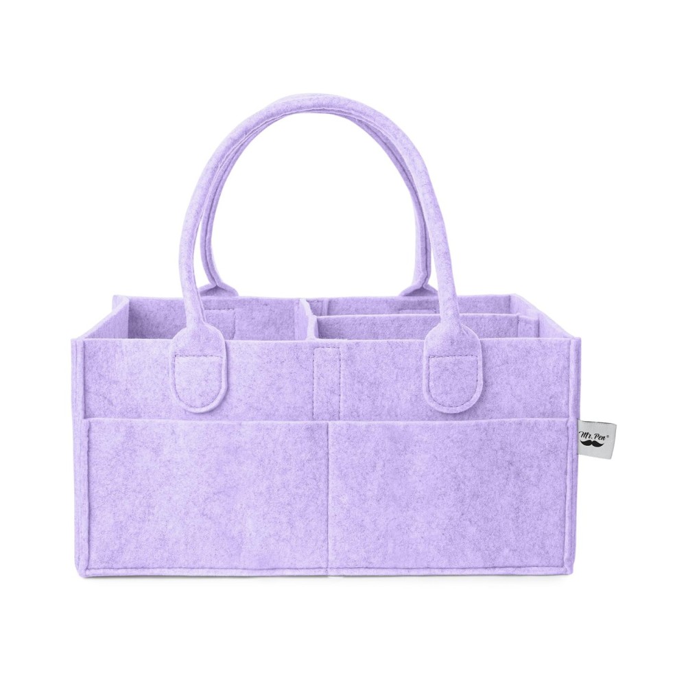 Mr. Pen- Baby Diaper Caddy Organizer, lavender dream, Baby Caddy Organizer with Handle, Compact Size, Collapsible & Portable