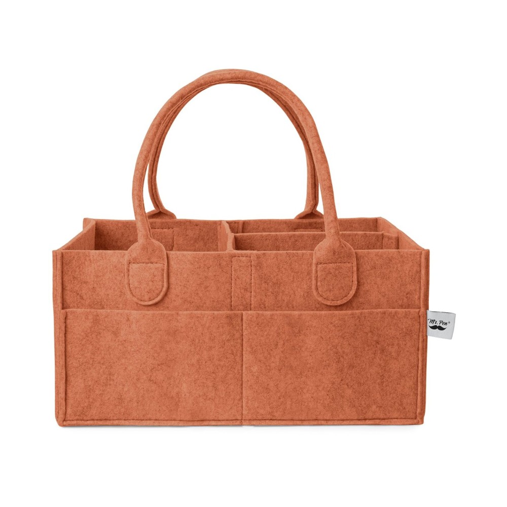 Mr. Pen- Baby Diaper Caddy Organizer, Rustic Warmth, Baby Caddy Organizer with Handle, Compact Size, Collapsible & Portable