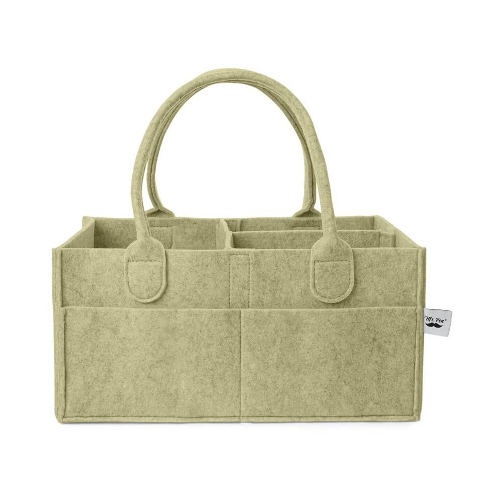 Mr. Pen- Baby Diaper Caddy Organizer, Olive Calm, Baby Caddy Organizer with Handle, Compact Size, Collapsible & Portable
