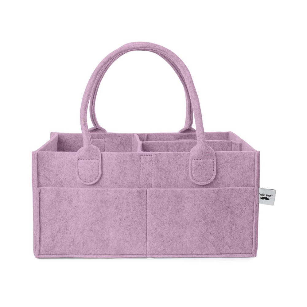 Mr. Pen- Baby Diaper Caddy Organizer, Orchid Mist, Baby Caddy Organizer with Handle, Compact Size, Collapsible & Portable
