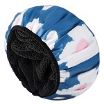 Aquior Shower Cap,Terry Lined Shower Cap for Women Reusable, Triple Layer Waterproof Bath Cap, Extra Large for Women Long Hair