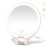 WEILY Magnifying Mirror with Light, 10X/1X Magnification Double-Sided Travel Makeup Mirror, with 3 Color Lights, Touch Control, Rechargeable Portable Mirrors for Bedroom, Bathroom (Pink)