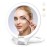 WEILY Magnifying Mirror with Light, 10X/1X Magnification Double-Sided Travel Makeup Mirror, with 3 Color Lights, Touch Control, Rechargeable Portable Mirrors for Bedroom, Bathroom (White)