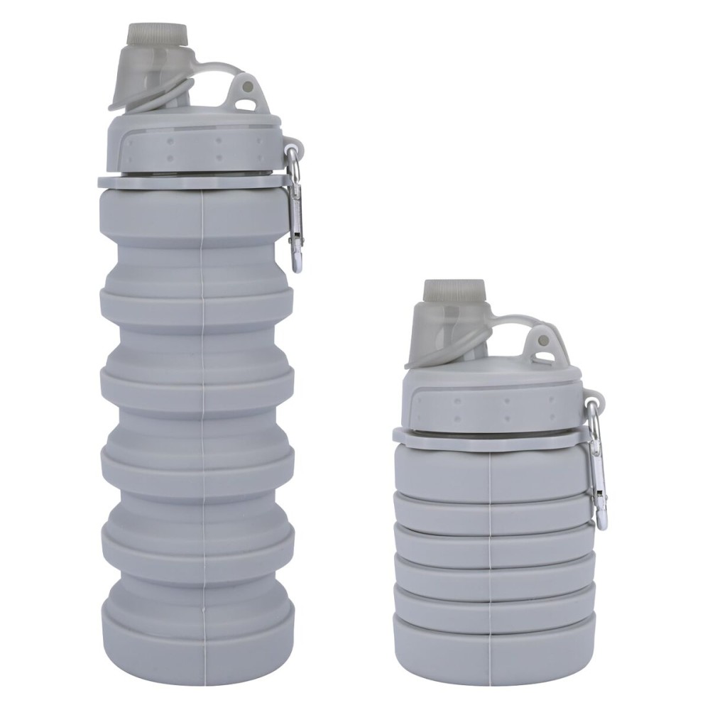 MAKERSLAND Collapsible Water Bottles for Kids, Students, Adults, Reusable BPA Free Silicone Foldable Sports Water Bottles for Travel Camping Hiking, Folding Travel Water Bottles, Gary