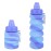 MAKERSLAND Collapsible Water Bottle for Adults, Boys, Students, Kids, Reusable Silicone Foldable Water Bottles for Travel Camping Hiking, Portable Sports Water Bottle, Purple & Blue