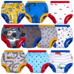 BIG ELEPHANT 10 Pack Toddler Potty Training Pants, Absorbent Underwear for Baby Boys, 9-10Y