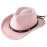 Jastore Kids Girls Boys Western Cowboy Cowgirl Hat with Buckle Belt Felt Fedora Hat (US, Age, 2 Years, 4 Years, Pink)