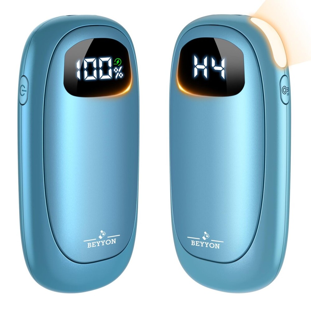 Hand Warmers Rechargeable-Electric Hand Warmers, Max 16 Hrs Warmth Up to 127, LED Display & Flashlight, Dual-Side Heating Portable Heater, Hunting Camping Essentials, Gifts for Men Women Raynauds