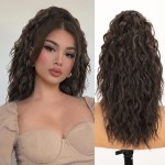 ORSUNCER Ponytail Extension 18 Curly Pony Tail Clip in Claw Ponytail Fluffy Natural Looking Synthetic Hairpiece for Women