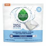 Seventh Generation Triple Action Clean Dishwasher Detergent Packs 1 pack Free & Clear For de-greasing and cleaning even the toughest food messes Fights 48-hr stuck-on food 8.9 oz