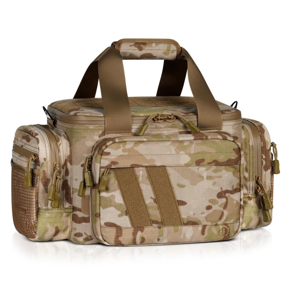 Savior Equipment Specialist Series Tactical Triple Pistol Shooting Range Hunting Duffle Bag Gun Carrying Case, MultiCam Arid