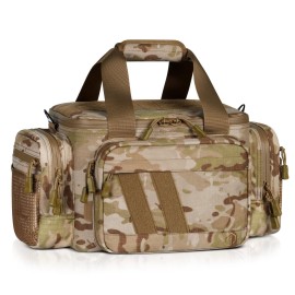 Savior Equipment Specialist Series Tactical Triple Pistol Shooting Range Hunting Duffle Bag Gun Carrying Case, MultiCam Arid
