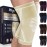 PhysFlex Knee Brace for Pain Relief - 2 Pack Knee Compression Sleeves for Men and Women - Support for Weightlifting, Gym, Workout, Volleyball - Meniscus Tear, ACL, Arthritis (Beige, Medium)