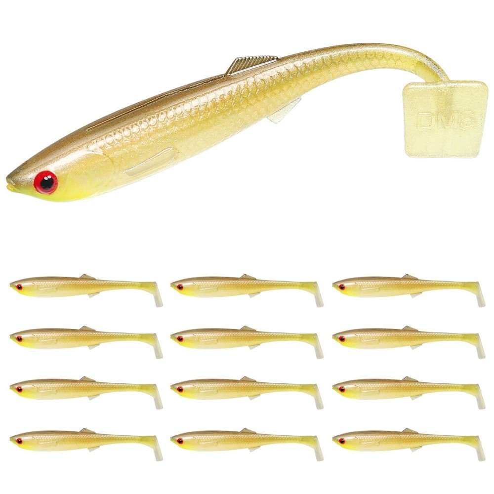 TRUSCEND Hand-Painted Soft Fishing Lures 12PCS, Paddle Tail Swimbaits, Fishing Lures for Bass Trout Crappie Walleye, Durable Plastic Bait for Bass Fishing, Shad Fishing Bait for Freshwater Saltwater