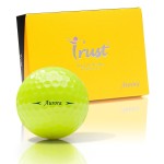 Trust Golf Ball | Aurora Bright Yellow | Soft | Distance | Straight Flight | Easy to Spot | Crystal Urethane Cover | 3-Piece | 12 Balls