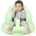 Mink Inflatable Baby Seat for Babies 3+ Months,Infant Floor Seats for Sitting Up,Portable Blow Up Baby Chair with Built in Air Pump, Ideal for Sitting Up and Learning to Play (Grass Green)