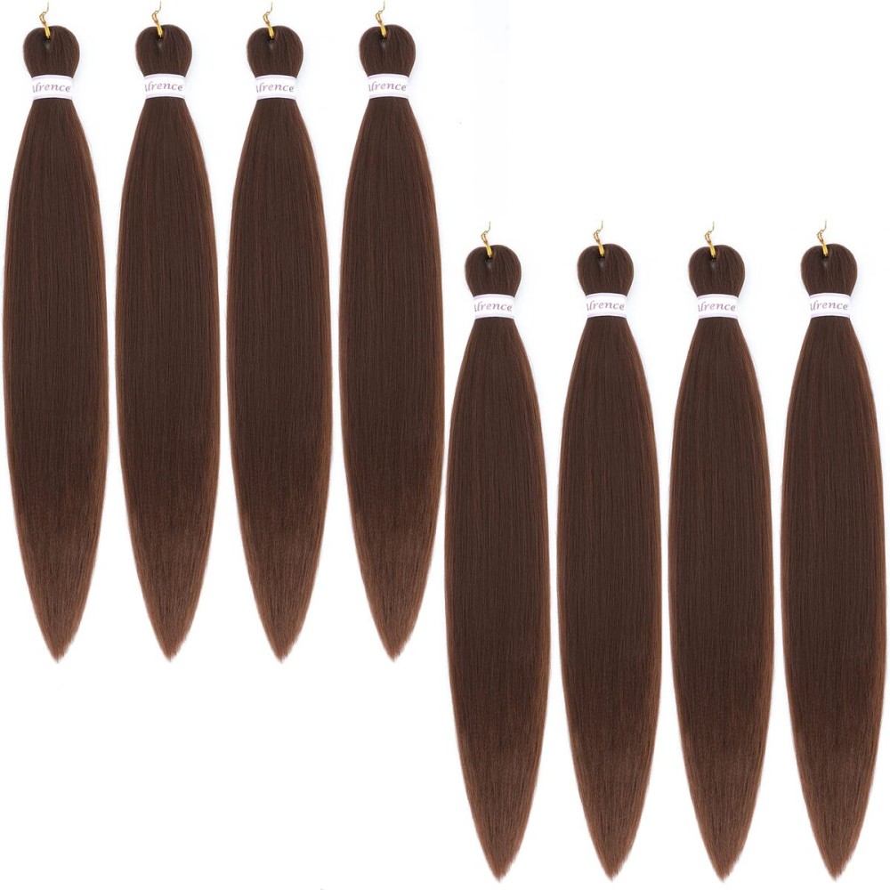 Alrence Pre Stretched Braiding Hair Long Braid 16 Inch 8 Packs Braiding Hair Extensions Professional Synthetic Fiber Crochet Twist Braids (16 Inch (Pack of 8), 30)