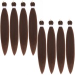 Alrence Pre Stretched Braiding Hair Long Braid 16 Inch 8 Packs Braiding Hair Extensions Professional Synthetic Fiber Crochet Twist Braids (16 Inch (Pack of 8), 30)