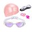 Hurdilen Swim Goggles Swimming Goggles No Leaking with Nose Clip, Earplugs, Swim Cap and Case for Men Women