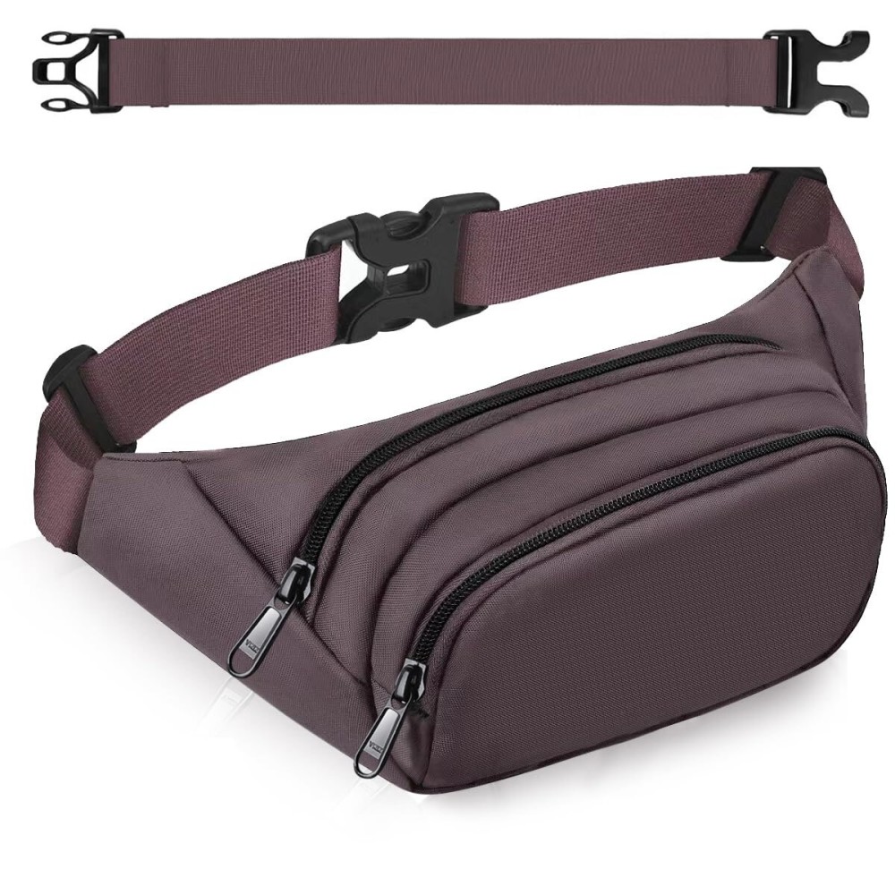 Large Fanny Pack for Women Men - Syican Waist bag with 3-Zipper Pockets, Gifts for Enjoy Sports Traveling Workout Casual Hands-Free crossbody bags Fits MAX 7.9\'\' iPad & 6.6\'\' Phone