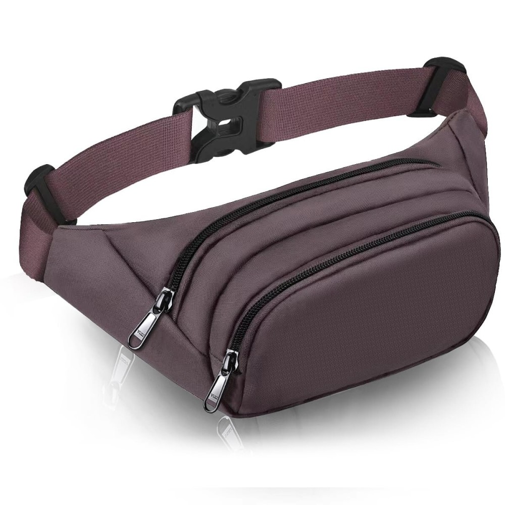 Large Fanny Pack for Women Men - Syican Waist bag with 3-Zipper Pockets, Gifts for Enjoy Sports Traveling Workout Casual Hands-Free crossbody bags Fits MAX 7.9\'\' iPad & 6.6\'\' Phone