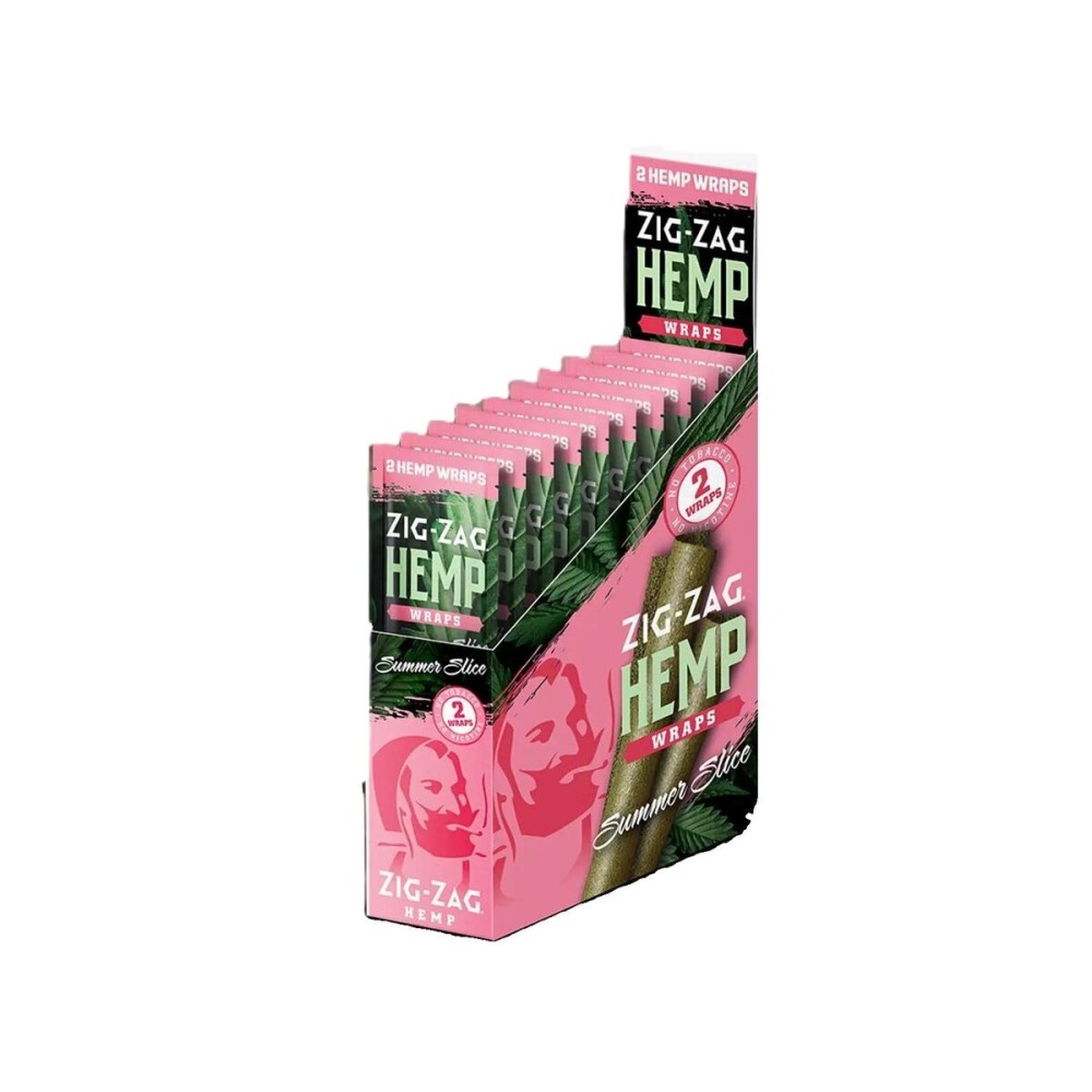 ZIG-ZAG Hemp Wraps 25-Pack - Summer Slice (2 Wraps Per Pack) 100% Natural, Slow-Burning Hemp Wraps