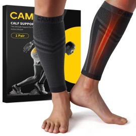 CAMBIVO Calf Compression Sleeve Men & Women- Shin Splint Brace Support for Legs Pain Relief, Varicose Vein Treatment