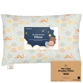KeaBabies Toddler Pillow with Pillowcase, Jumbo 14X20 - Soft Organic Cotton Toddler Pillows for Sleeping - Machine Washable - Perfect for Travel, Toddler Bed Set (Wild Picnic)