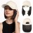 CHRSHN Hat Wigs for Women Baseball Cap With Hair Extensions Synthetic Short Straight Bob Hats with Hair Attached for Women Adjustable Hat Wig for Daily Use (Brown Black)