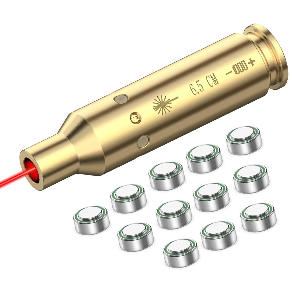 EZshoot Bore Sight 6.5CM Red Laser Boresighter with 4 Sets of Batteries