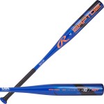 Rawlings | Raptor Baseball Bat | USA | 26-inch | -10 | 1 Pc. Aluminum | Blue/Orange