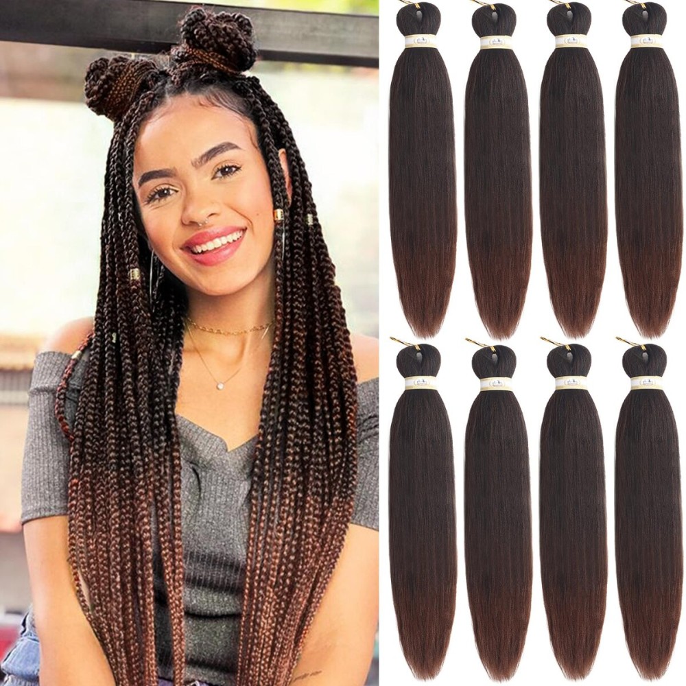 Beyond Beauty Braiding Hair pre stretched, Braids Synthetic Fiber Ombre Yaki Texture, Natural Easy Twist Braids Crochet Hair Hot Water Setting hair extensions