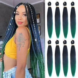 Beyond Beauty Braiding Hair pre stretched, Braids Synthetic Fiber Ombre Yaki Texture, Natural Easy Twist Braids Crochet Hair Hot Water Setting hair extensions
