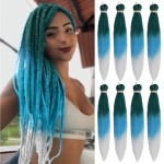 Beyond Beauty Braiding Hair pre stretched, Braids Synthetic Fiber Ombre Yaki Texture, Natural Easy Twist Braids Crochet Hair Hot Water Setting hair extensions