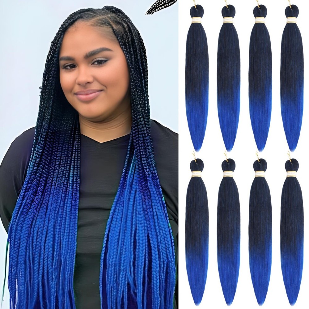 Beyond Beauty Braiding Hair pre stretched, Braids Synthetic Fiber Ombre Yaki Texture, Natural Easy Twist Braids Crochet Hair Hot Water Setting hair extensions