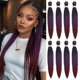 Beyond Beauty Braiding Hair pre stretched, Braids Synthetic Fiber Ombre Yaki Texture, Natural Easy Twist Braids Crochet Hair Hot Water Setting hair extensions