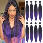 Beyond Beauty Braiding Hair pre stretched, Braids Synthetic Fiber Ombre Yaki Texture, Natural Easy Twist Braids Crochet Hair Hot Water Setting hair extensions