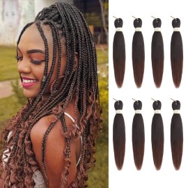 Beyond Beauty Braiding Hair pre stretched, Braids Synthetic Fiber Ombre Yaki Texture, Natural Easy Twist Braids Crochet Hair Hot Water Setting hair extensions