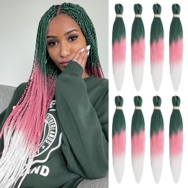 Beyond Beauty Braiding Hair pre stretched, Braids Synthetic Fiber Ombre Yaki Texture, Natural Easy Twist Braids Crochet Hair Hot Water Setting hair extensions